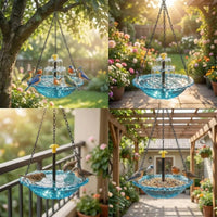 Solar Bird Bath Fountain No Wiring Hanging Bird Bath Fountain Environmentally