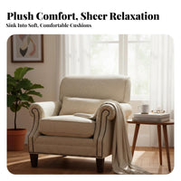 Houndstooth Armchair Modern Western design Upholstered Accent Chair Comfortable Soft Seat Chic Design for Bedroom, study corner