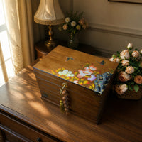 Wooden Jewelry Box with Drawers Traditional Jewelry Box with Drawers Vintage for Women, Collectors, Dresser, Vanity, Bedside Table