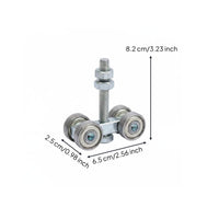 H30 Hanging Rail Rust Resistant Barn Door Roller Adjustable for Curtain, Canvas