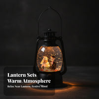 Handheld LED Lantern with Hanging Loop | Clear Round Globe Powered Lantern, for Halloween Party