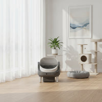 App-Controlled Smart Litter Box with Waste Drawer Open-Top Self-Cleaning Litter Box Scoopwithout Pet Supply for Indoor, Living Room