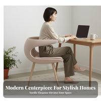 Nordic aesthetic Upholstered Shell Chair Designer Inspired Indoor Seating Minimalist Aesthetic Ergonomic Design for Interior Designers, Business Owners, Living Room, Home Office, Apartment, Bedroom