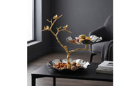 Serving Stand with Bowls Decorative Two-Tier Serving Platter Stable Two-Tier Fruit Bowl for Hosts