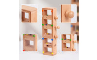 Wooden Pylon Toy Montessori Wooden Bead   Fine Motor Toy with Knobs for Kids