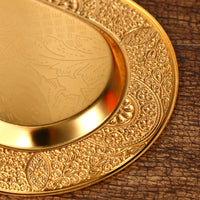 Elegant European-style Gold Fruit Bowl