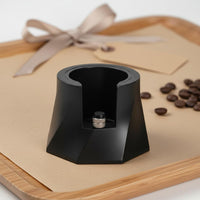 Coffee Machine Stand Espresso Tamping Base Universal Portafilter Holder Stable ABS Construction Spiral Design Non-slip Pads Suitable for Kitchen Coffee Bar