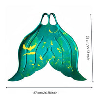 Training Monofin Material Mermaid Monofin Comfortable Foot Pockets Mermaid Aquatic Fin for Pool