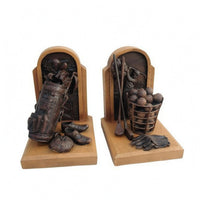 Resin Golf Bookends Distressed Finish Golf Bookends Thick Construction