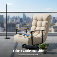 Rotating Recliner Chair Adjustable Backrest Reclining Armchair Padded Cushioning Convenient Storage Pocket for Students