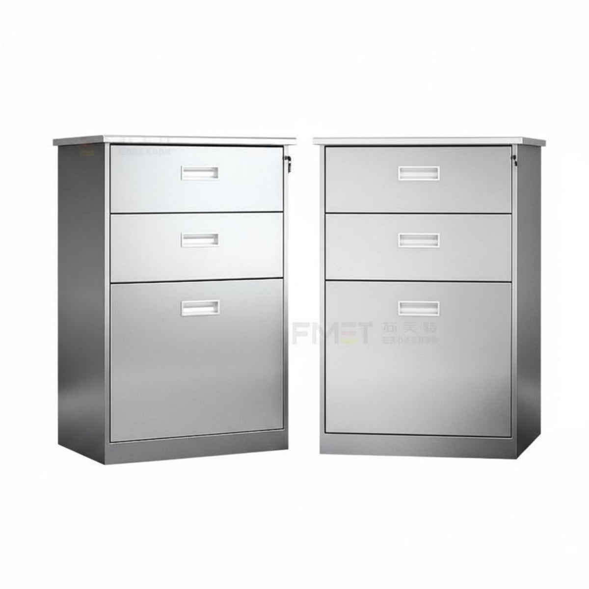 Stainless Steel Storage Cabinet Lockable Metal Cupboard with Adjustable Shelves Rust Resistant Construction Secure Locking Floor Unit Suitable for Homeowners Workshop Owners Outdoor Home Warehouse
