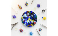 COE90 Fusing Glass Multi-Multicolor Blend Microwave Oven Glass Pieces Hot-Melt for Crafters, Home Studio, Art Projects