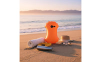 Double Inflatable Chamber Inflatable Swim Buoy Storage Compartment Swimming Tow Buoyancy Device Adjustable Waist Belt Exposed Water Tow Buoyancy Device Easy Inflation for Triathletes, Triathlon Training