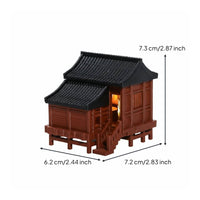 Ancient Chinese Building Model Bonsai Stilt House Figurine Landscape Accessory for Terrarium
