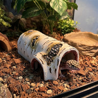 Realistic Hollow Core Reptile Hide, Crested Gecko Tank Accessories for Turtles and Reptiles, Decorative Realistic Reptile Hideaway House 1pc