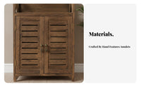 Rustic design Narrow Wicker Drawer Tower Multi-Functional Chest of Drawers Space-Saving Storage Cabinet Woven Baskets for Apartment Dwellers, Homeowners, Students, Bedroom, Living Room, Entryway, Bathroom