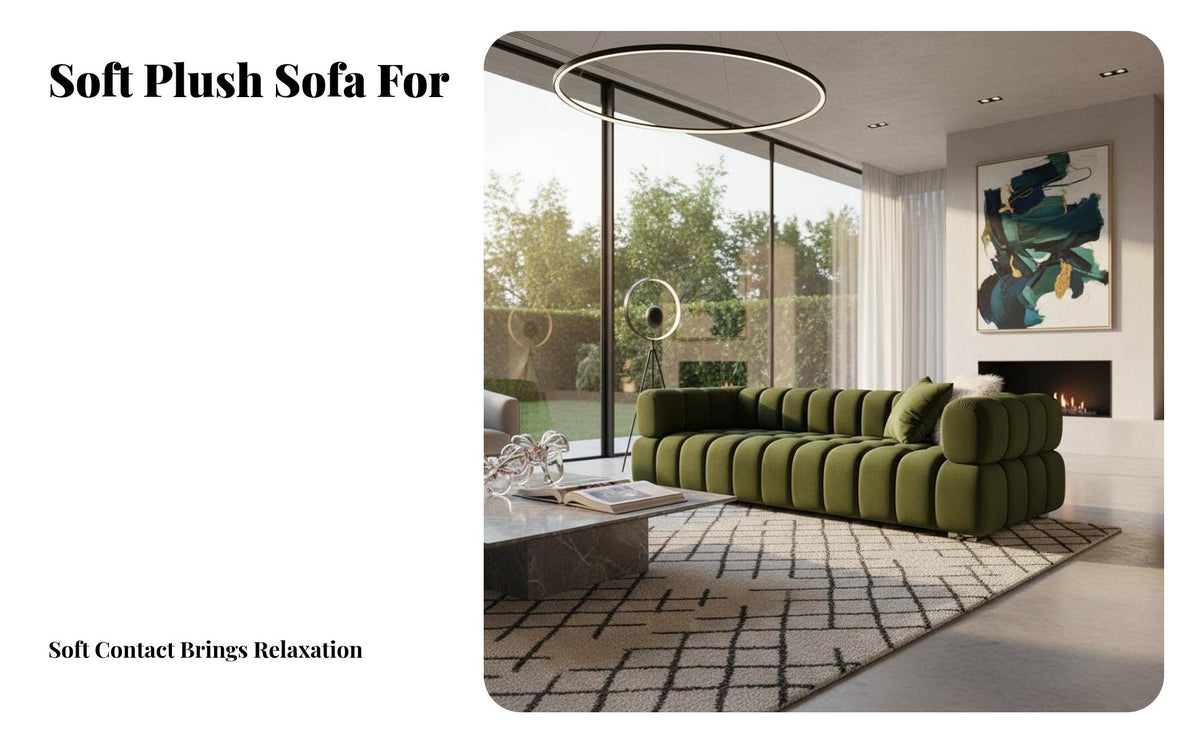 3-Seater Fabric Settee Minimalist Design Upholstered 3-Seater Couch Modern design Sofa for Apartment Dwellers, Guests, Villa, Small Spaces, Lounge Area