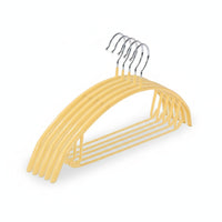 10 Pieces Metal Hanger Side Notches Closet Accessory Slim