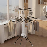 Multi-Arm Clothes Rack Saving Foldable Multi-Arm Rack Portable Floor Standing Clothes Rack for Balcony