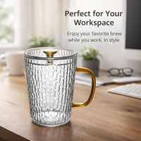 Hammered Glass Tea Cup, Heat-Resistant Glass
