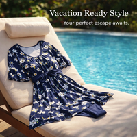 Women's Swimsuits with Control for a Flattering Silhouette, Modest Short Sleeve Swimming Costume for Water Park