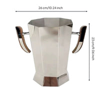 Ice Bucket with Handles Mirror-Polished Refreshment Holder with Handles Double-Handled Bottle Chiller for Hosts, Weddings