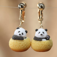 Panda Dangle Earrings Three-Dimensional Panda Earrings Cute Jewelry for Teens, Everyday Wear