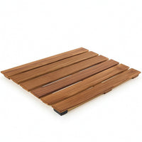 Wooden Bath Mat Moisture-Resistant Wooden Shower Mat Long-Lasting for Spa