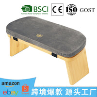 Cross-border embroidered detachable yoga stool meditation stool home kneeling stool bamboo wooden prayer stool