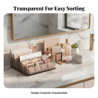 Multi-Compartment Cosmetic organizer Space-Saving Divided Palette Organizer