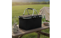 Sturdy Construction Collapsible Insulated Picnic Basket Easy to Clean Large Capacity Thermal Tote for Camping