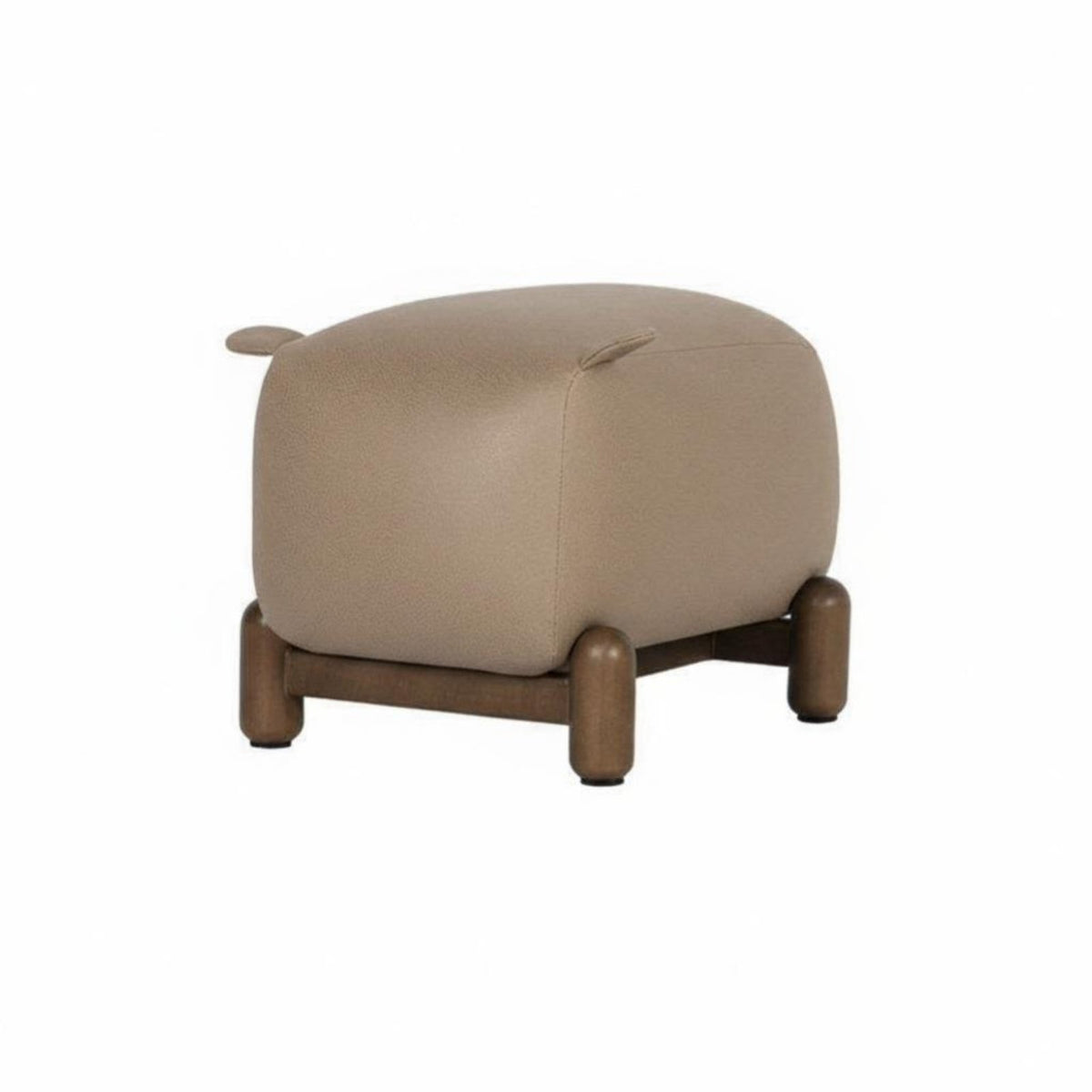 Piglet-Shaped Ottoman 150kg Load Capacity Upholstered Accent Stool Comfortable