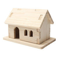 DIY Wooden House  set  Interlocking Wooden House Model Easy to Assemble Toy for Students, Crafting Class