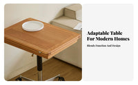 Transformable elevatingTop Table Multi-Functional Living Room Furniture Adjustable Height Movable with Casters for Students