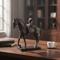Equestrian Figurine Resin Equestrian Statue Artistic for Entryway, TV Cabinet