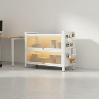 Glass Door Display Cabinet Sturdy Steel Frame Collectible Display Cabinet