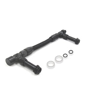 Black Braided AN8 Dual Feed Fuel Line Kit Dual Side Fuel Rail 4150
