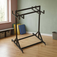 Training Hurdle Rack Caster Wheels Fitness Gear Triangular Bracing