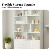 Multi-Layer Display Cabinet Large Capacity Retail Product Display Rack Stable Load-Bearing Multi-Tier Storage Unit for Collectors, Homeowners, Bedroom