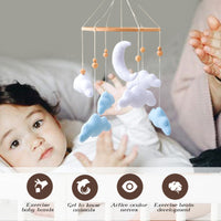 Nordic Style Felt Cloud Baby Crib Mobile for Newborns