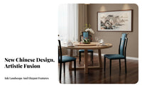 Armless Rearrest Chair New Chinese Design Business Seating Stable and Sturdy Versatile Design for Homeowners, Dining Room, Cafe