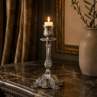 Ornate Candle Holder Reflective Shiny Finish Classical Candle Holder