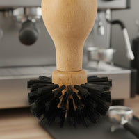 Coffee Cleaning Brush Coffee Equipment Brush Espresso Cleaning Tool Portafilter Basket Brush with Beech Wood Handle and Crisscross Nylon Bristles Suitable for Professional Baristas Coffee Enthusiasts