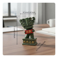 Sanxingdui Figure Success Symbol Blessing Figurine Statue Collectible Resin Figurine for Graduates, Students