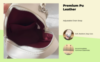 Large capacity PU leather backpack