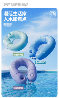 跨境夹网浮床游泳充气儿童游泳圈大人加厚户外水上躺椅充气浮排