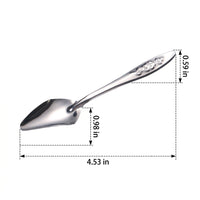 Ergonomic Grip Spoon and Stainless Steel Parrot Feeding Spoon, Food-Grade Silver Feeder for Parakeet Chick, Smooth Rim Hand-Feeding Tool, 11.5cm