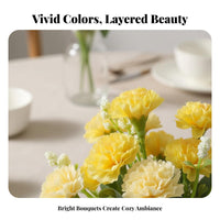 Korean Design Carnation Spray Realistic Appearance Artificial Carnation Bouquet Artificial Carnations for Event Planners, Photography Prop
