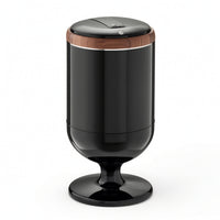 Wood-Grain Trash Can with Spring Lid Floor Standing Trash Can with Lid Glossy Wastebasket Easy to Clean for Kitchen