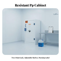 Reactive and Alkali Cabinet Reactive Caustic Cabinet Double Lock Security for Chemists, Scientists, Research Facility, Laboratories, University